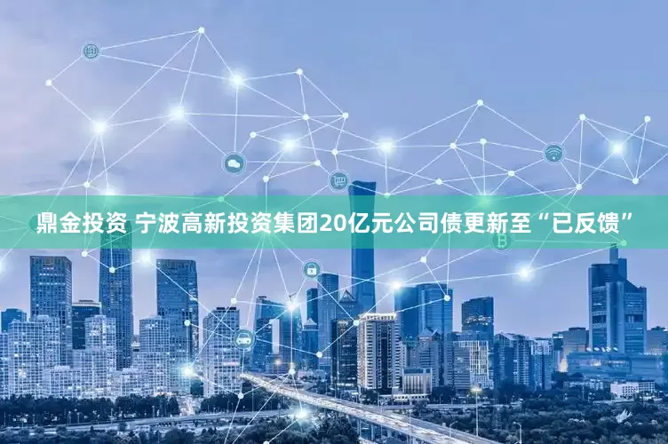 鼎金投资 宁波高新投资集团20亿元公司债更新至“已反馈”