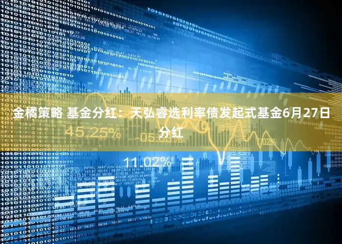 金橘策略 基金分红:天弘睿选利率债发起式基金6月27日分红