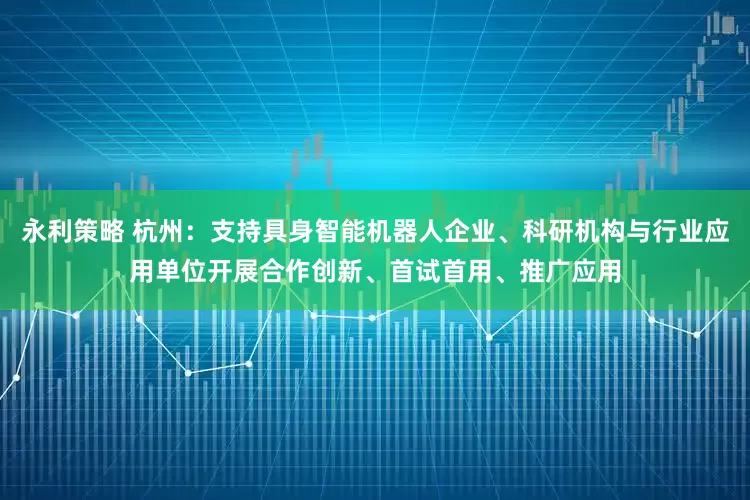 永利策略 杭州：支持具身智能机器人企业、科研机构与行业应用单位开展合作创新、首试首用、推广应用