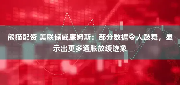 熊猫配资 美联储威廉姆斯：部分数据令人鼓舞，显示出更多通胀放缓迹象